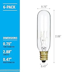 KOR (Pack of 6) 15T6/CL - 15 Watt T6 Clear Tubular