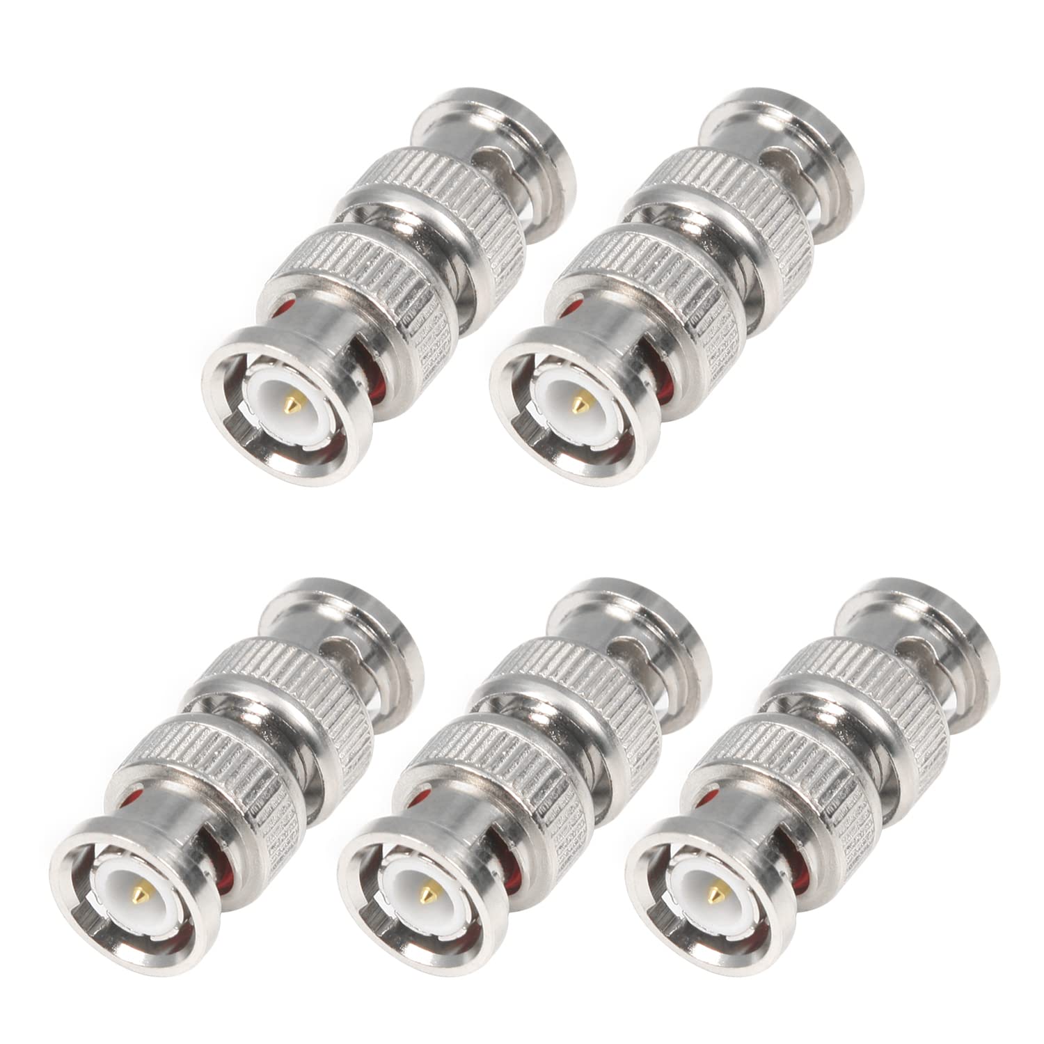 Othmro BNC Male to Male Coaxial Connectors Screw-lock Terminal for CCTV Home Security Surveillance Camera RG59 Video Transmission Coax Cables 3pcs