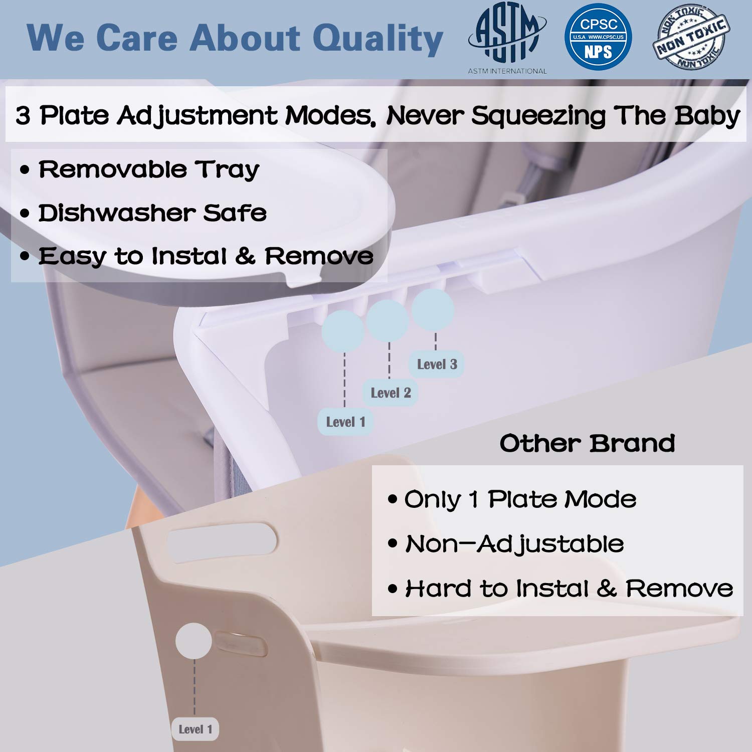 hm tech baby high chair