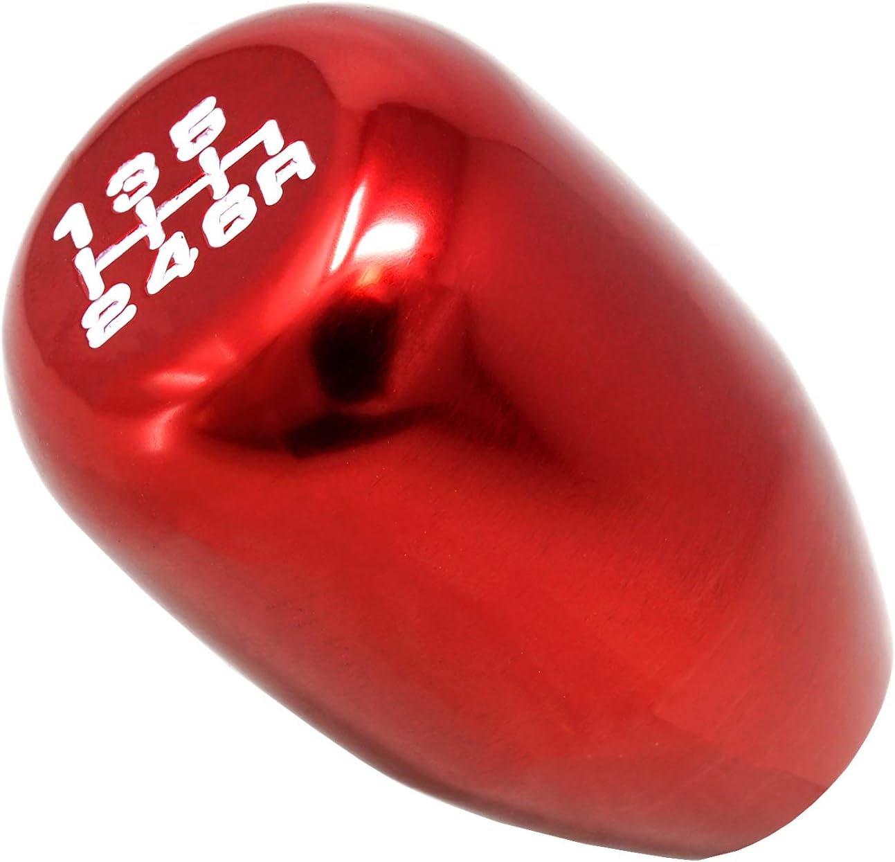 PitVisit PV Racing JDM Type-R Style 6 Speed Shift Knob Universal Fit Compatible with Honda Acura Toyota Mazda Subaru Nissan Screw-On with Adapters Included (Racing Red)
