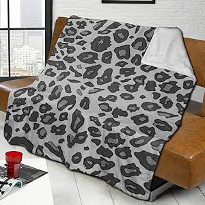 Daisylove - Manta con estampado de leopardo, suave franela de lana