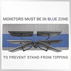 VIVO STAND-V002F Dual LED LCD Monitor Free-Standing