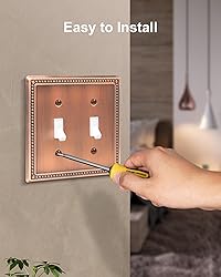 TREEWELL 2-Pack Double Toggle Light Switch Cover