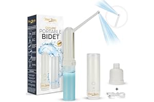 BIDET BUDDY Portable Bidet for Travel - 3 Pressure Settings, USB-C Rechargeable, Adjustable Nozzle, Lightweight & Compact Design for Personal Hygiene Care – Ideal for Men, Women and Babies (Adapter Bundle)