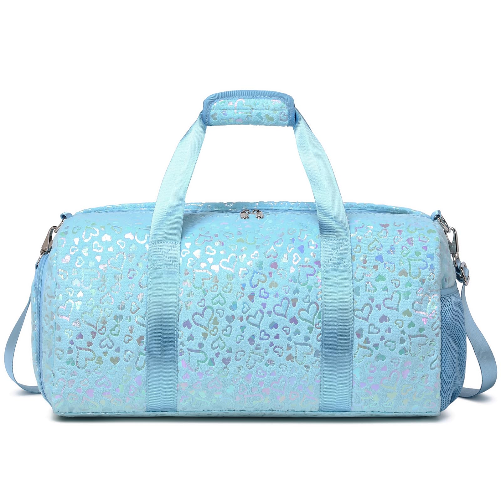 Kids Sports Bag Duffle Bag Girls Travel Bag Travel Duffles Girls Training Gym Bag Girls Duffles Bag with Dry Wet Separated with Shoes Compartment