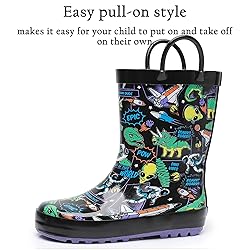 LANCDON Toddler Rain Boots for Boys and Girls