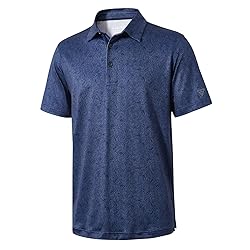 Golf Shirts for Men Dry Fit Short Sleeve Print