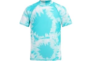 Kanu Surf Girls' Jade Rash Guard UPF 50+ Sun Protection Short Sleeve Swim Shirt