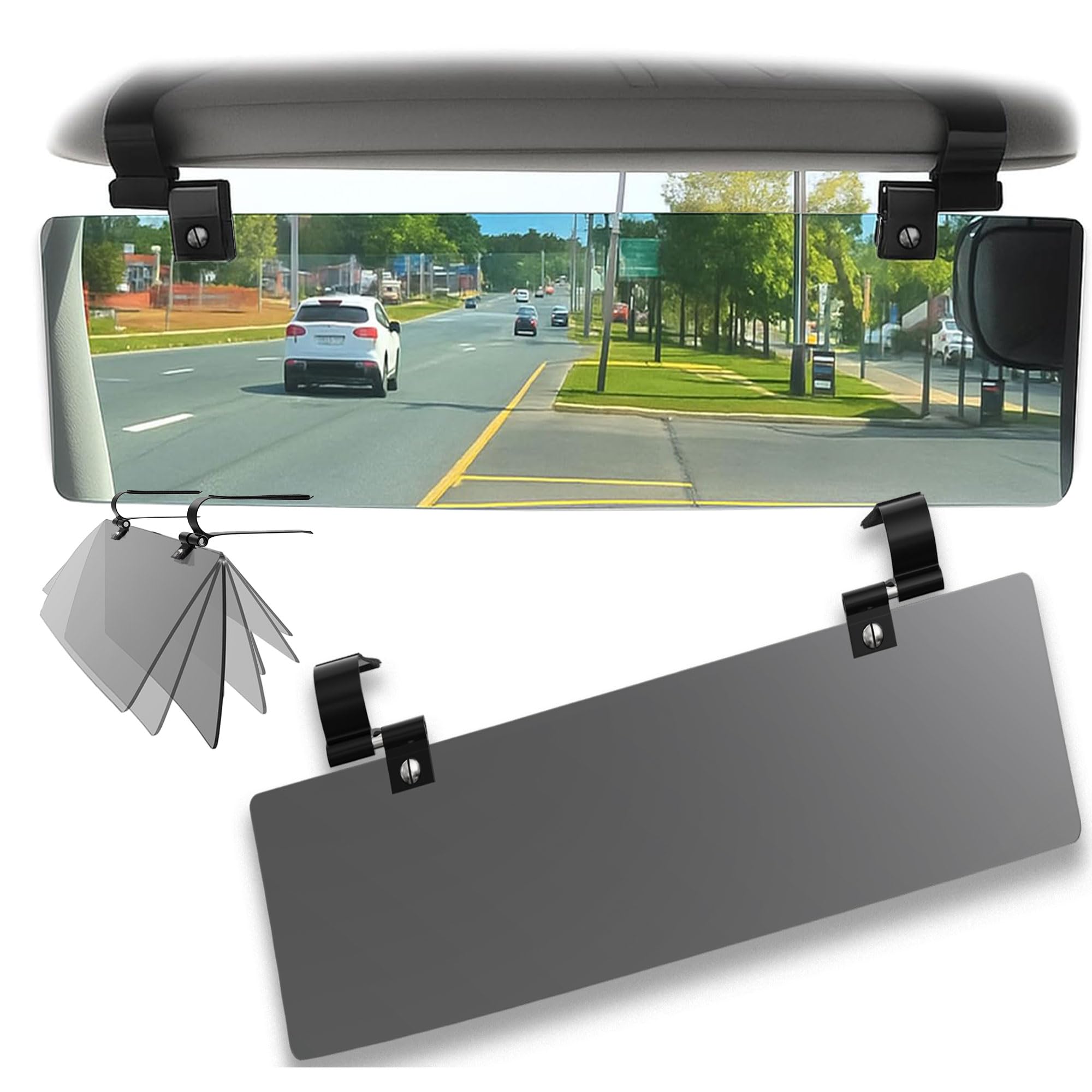Photo 1 of Glare Guard XL MaxView Polarized Car Visor Extender, Anti-Glare Sun Visor Extension for Car Protects Glare/UV Rays, Car Visor Extender Sun Blocker Universal 15 x 5 for Cars, Trucks & SUVs,USA Made