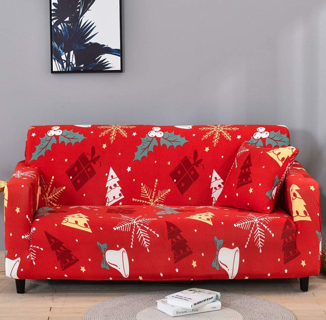 Verve Jelly Sofa Covers 1 2 3 4 Seater Sofa Slipcovers Stretch Polyester Spandex,Christmas Stylish Sofa Furniture Protector Removable Washable Settee Couch Covers Sets (3 Sofa Covers,185-230cm)