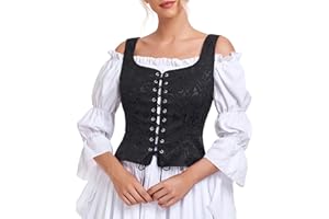 Durio Renaissance Corset Women Medieval Viking Pirate Corset Tops Steampunk Gothic Victorian Bodice Vintage Vest Bustier