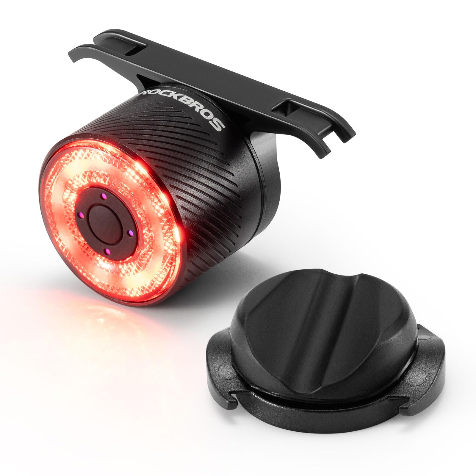 ROCKBROS Bike Tail Light Rear Light USB Rechargeable Bicycle Taillight Waterproof Bike Back Ultra Bright Smart Cycling LED for Safety, Warning, Mountain Road Bikes with 5 Modes, up to 100 Hours