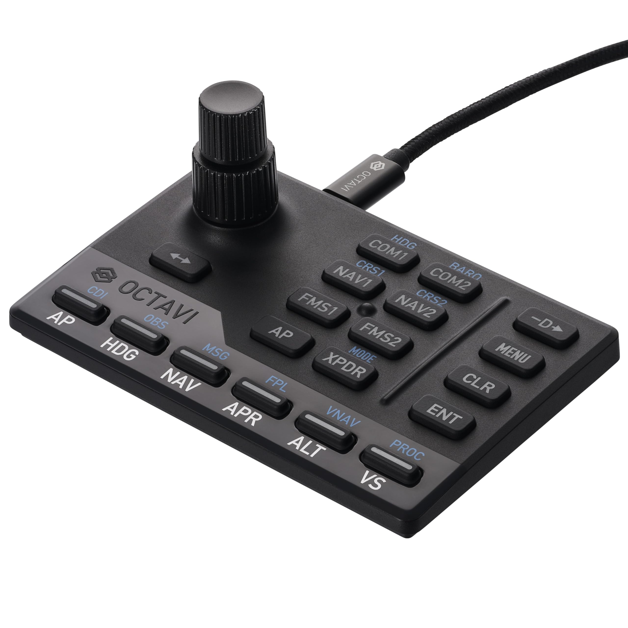OCTAVI IFR-1: Compact All-in-one Cockpit Made in Germany - high-Precision Controls for COM, NAV, FMS, autopilot, XPDR, and More for immersive, Realistic Flight Simulation