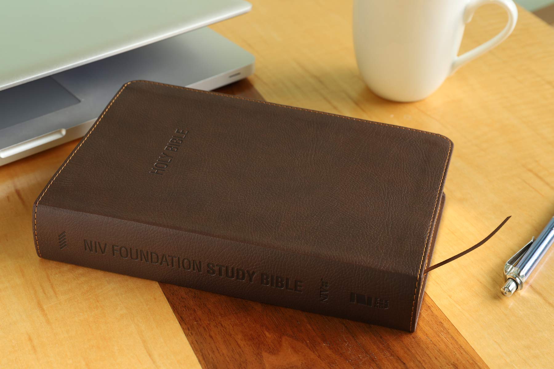 NIV, Foundation Study Bible, Leathersoft, Brown, Red Letter, Thumb Indexed