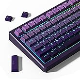 Womier Shine Through PBT Keycaps 60 75 100 Percent Cherry Profile | Custom Key cap Doubleshot Keycaps Set, Universal Compatia