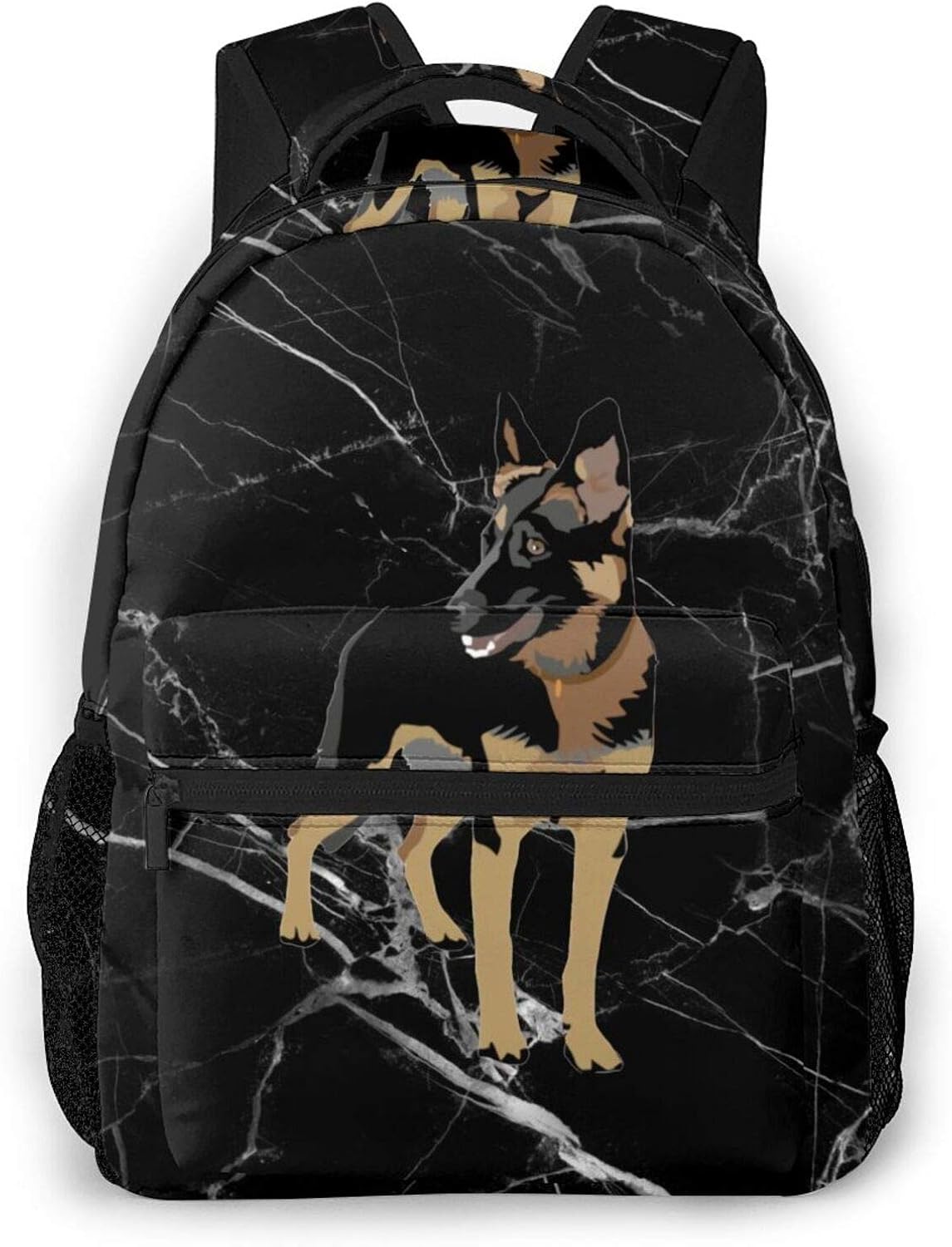 Black Backpack German Shepherd Lightweight Daypacks Gym Backpacks for