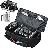 Padded Carry Bag for Weber Go-Anywhere Charcoal Grill 121020, Bag Only | with Chimney Starter Storage, Water-resistant, 2 Fixed Straps, Mutiple Pockets, Carrying Case for Weber Portable Grill