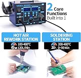 YIHUA 862BD+ SMD Hot Air Rework Station Soldering Iron 2 in 1 UK Plug view 2