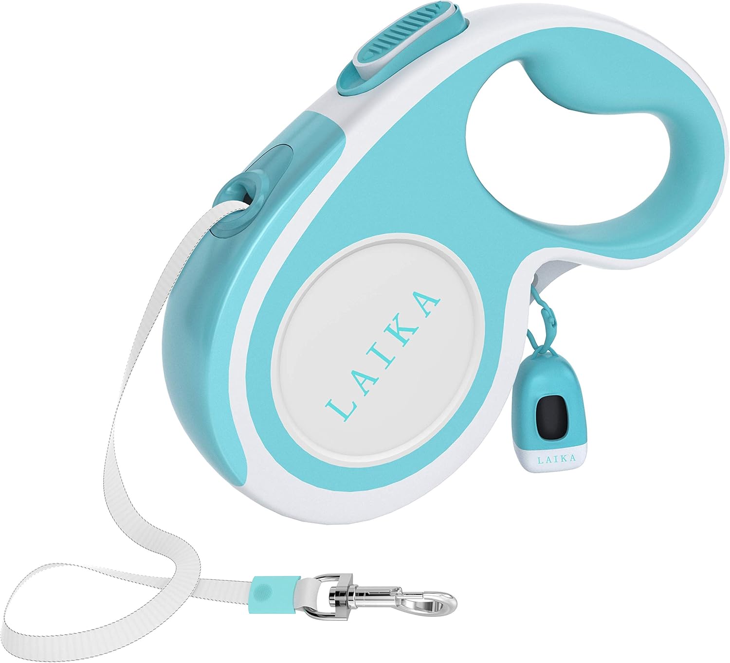 retractable dog lead with poop bag holder