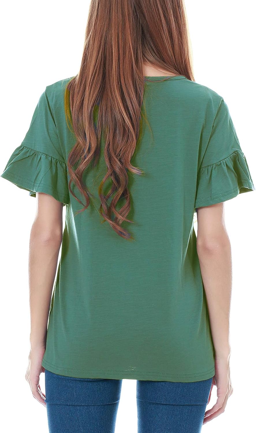 Smallshow Women's Ruffle Short Sleeve Maternity Nursing Tops for Breastfeeding at  Women’s Clothing store