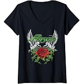 Womens Poison - Thorns &amp; Wings V-Neck T-Shirt