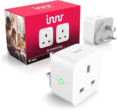 Innr Zigbee Smart Plug 13A 2-Pack with Power Monitoring Repeater Hue Alexa