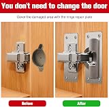 selizo Hinge Repair Plate 12PCS Cabinet Repair Plates with Screws Stainless view 3