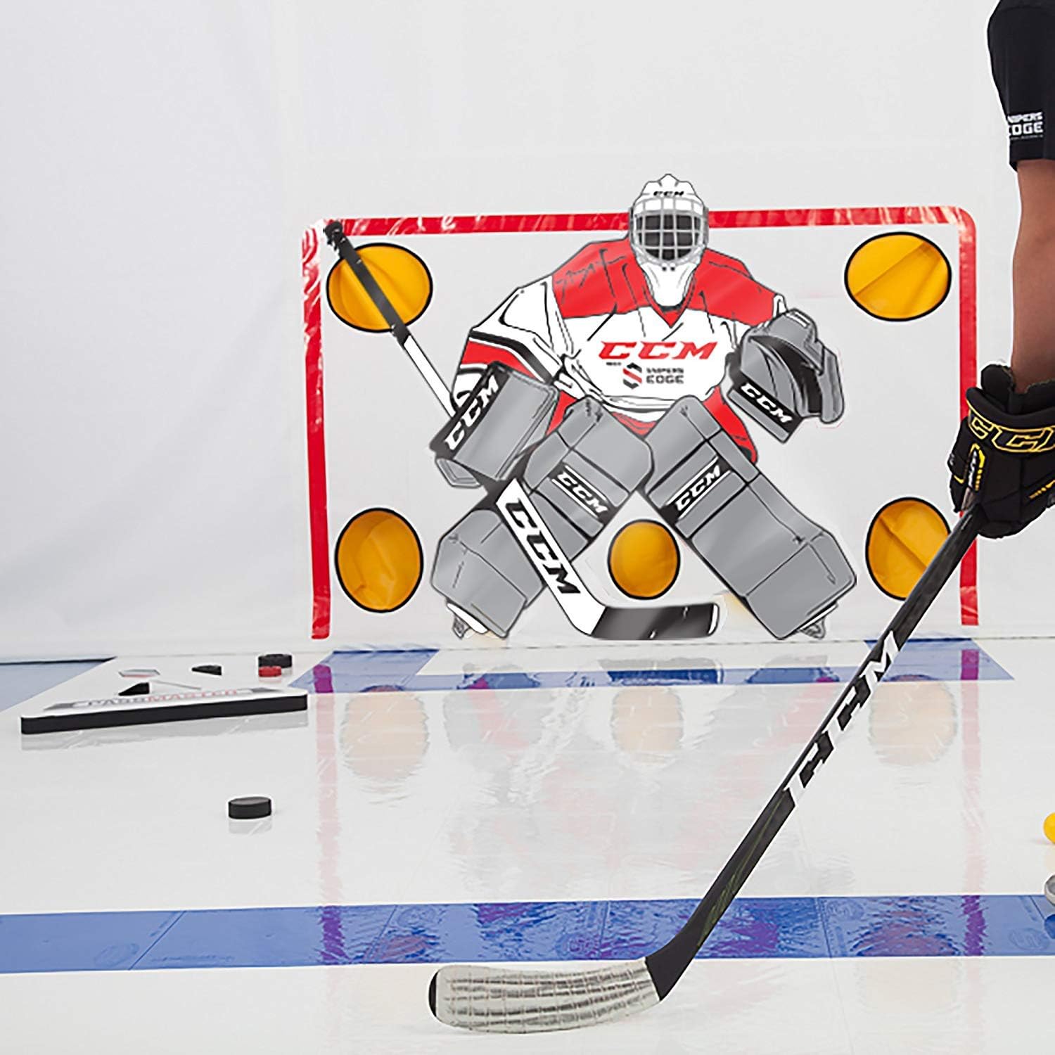 Snipers Edge PassMaster – Master The One-Time and Become A Better Hockey Passer With Quicker & Softer Hands – Heavy Duty Design Measured at 26” Inches Per Side : Hockey Training Aids : Sports & Outdoors