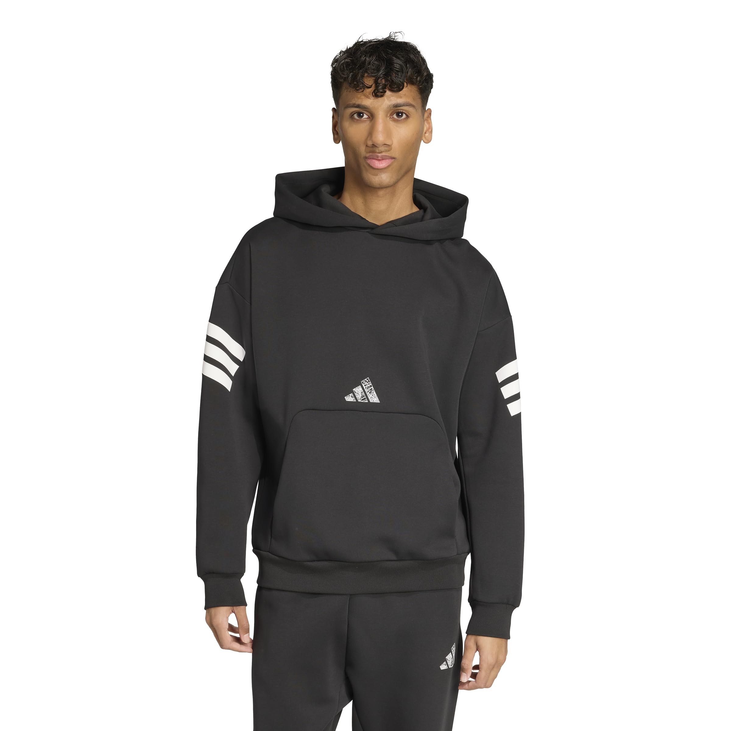 adidas Men’s Marvel Spider Man Hoodie, Black, Large