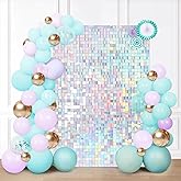 Shimmer Wall Panel Sequin Backdrop Panels 12 Packs-Iridescent Silver Back Drop for Graduation Anniversary Backdrop Wall Backdrops Engagement Decoration