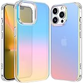 RIERBUBU Compatible with iPhone 13 Pro Max Case, Iridescent Phone Case Color Gradient Effect Slim Hard Protective Cover Anti-Scratch Shockproof Case for iPhone 13 Pro Max