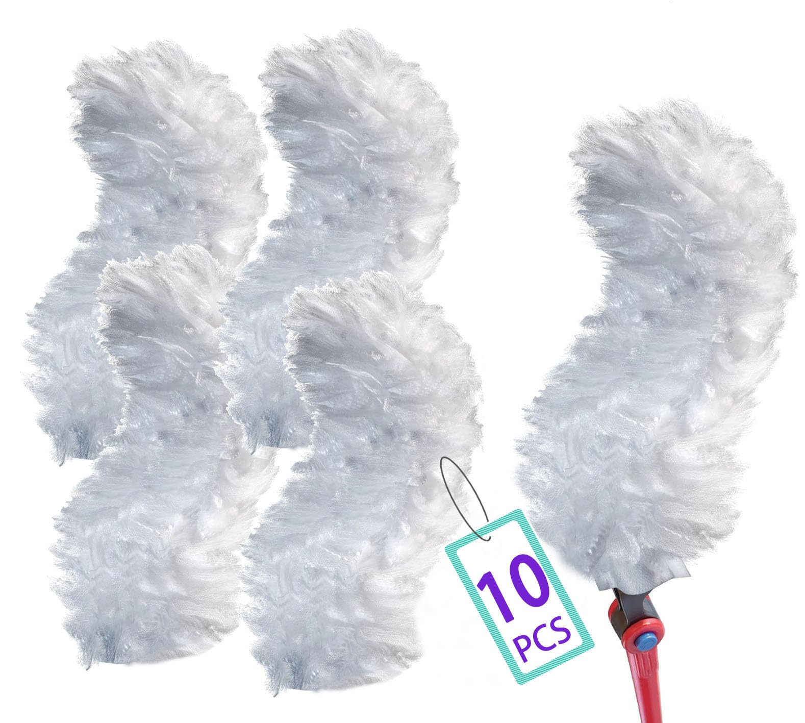 Photo 1 of 10 Count Heavy Duty Dusting Refills for O Cedar Flex & Catch | Disposable Duster Refill with Cleaning Fibers | Traps 3X More Dust Than Traditional Feather Duster