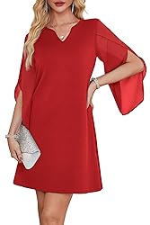 RUMIA Cocktail Dresses for Women Flutter 3/4 Sleeve