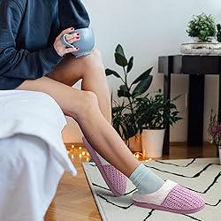 shoeslocker Slippers for Women Memory Foam Fuzzy