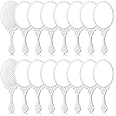 Yalikop 16 Pcs Vintage Handheld Mirror Small Cute Embossed Princess Mirror for Women Princess Party Favors Travel Makeup(White)
