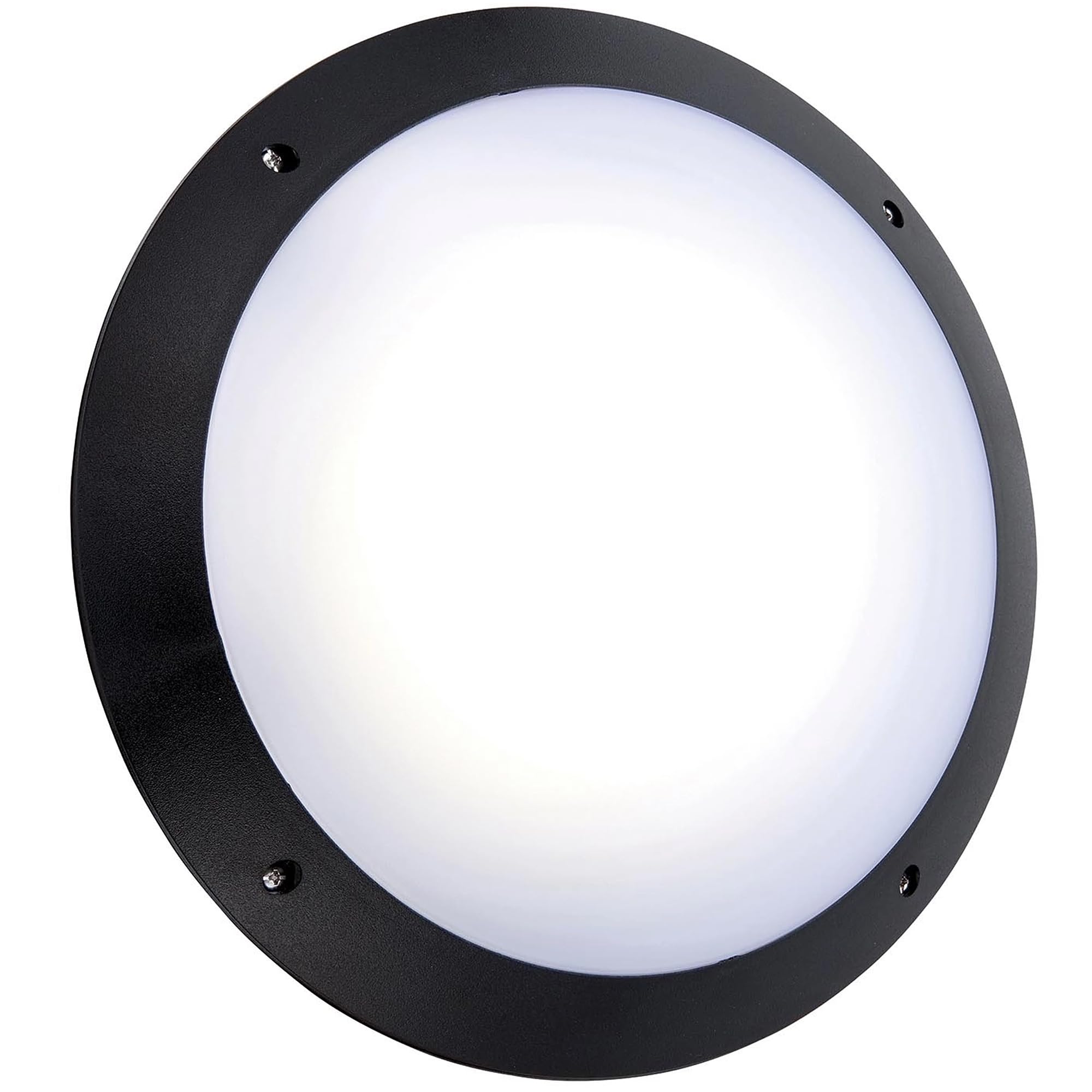 National Lighting SERAN’s 12W Round Motion Sensor SMD LED Light - IP65 Outdoor Security Light - Flush Round Bulkhead wall Light -Flush Wall Light - Commercial or Domestic Use | Daylight 6000K