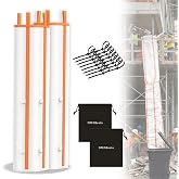 2packs 10ft Construction Trash Chute Section &ndash; Heavy-Duty, Tear-Resistant Material; Includes 8 Zip Ties (120lb Rated) &amp; Storage Bag; for Construction, Renovation, Remodeling, Household, Laundry