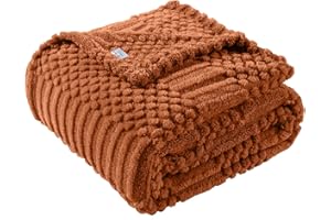 LUSSENA 50x70 Inch Rust Throw Blanket - Soft & Fluffy Fleece, Cute & Aesthetic, Perfect for Sofa, Couch, Chair, Bed, Living Room & Bedroom, All-Season Use, Plush & Cozy Decorative Blanket