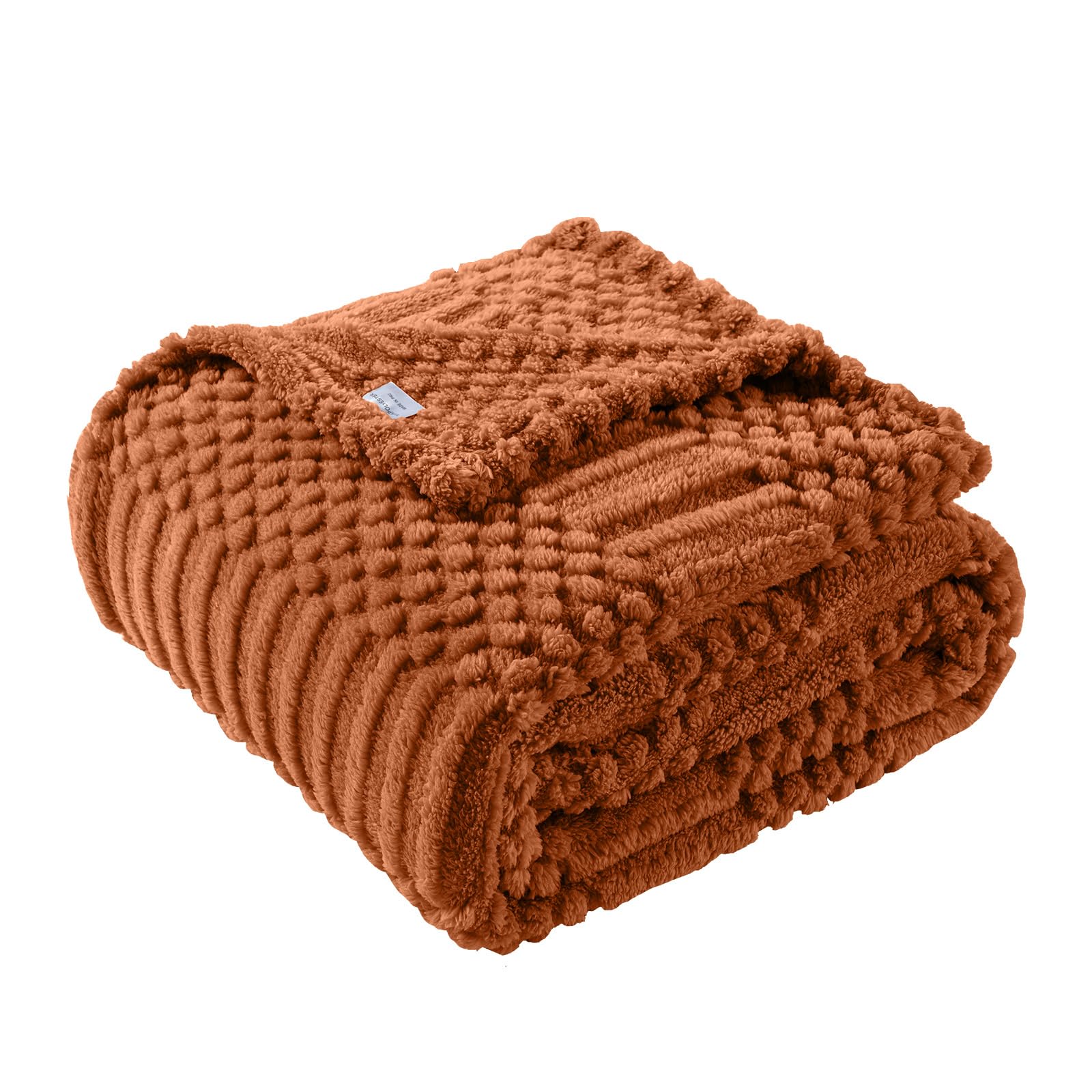 Photo 1 of 50x70 Inch Rust Throw Blanket - Soft & Fluffy Fleece, Cute & Aesthetic, Perfect for Sofa, Couch, Chair, Bed, Living Room & Bedroom, All-Season Use, Plush & Cozy Decorative Blanket