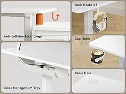 WALKINGDESK 75x61 Inches Reversible L Shaped