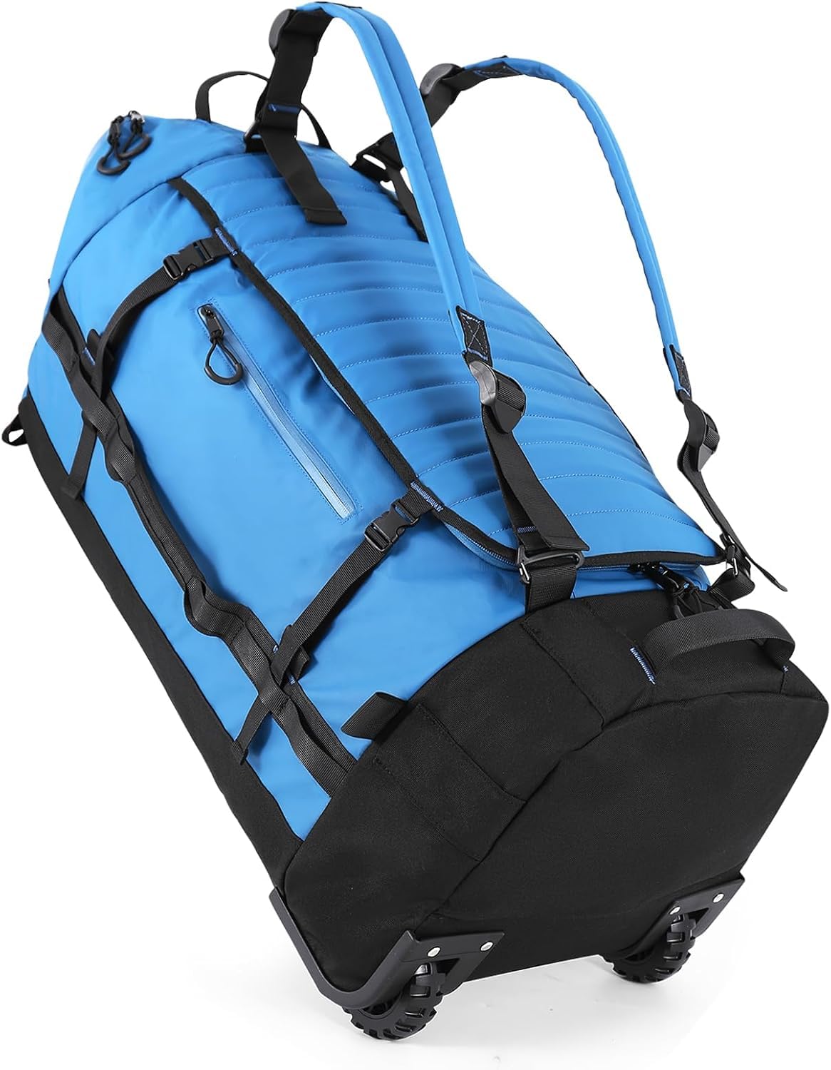 Photo 1 of Rolling Duffle Bag with Wheels,86L 30”Carry on Luggage with Wheels,Folding Travel Bag,Duffle Backpack with Separate Shoe Compartment (blue)