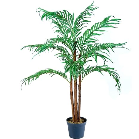 PLANTASIA® Kokos-Palme, Echtholzstamm, Kunstbaum, Kunstpflanze, Kunstpalme - 160 cm, Schadstoffgeprüft