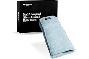 Miracle Made® Hand Towel - Sky Blue 18 x 28 inches - Premium 100% Long Staple Silver Ion Cotton Bath Towel Cloth - Ultra Soft Plush Fade Resistant Highly Absorbent Quick Drying Bath Sheet