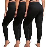 VALANDY Creamlush 3 Pack Plus Size Leggings for Women-High Waisted Soft Stretchy Yoga Pants,L-5XL