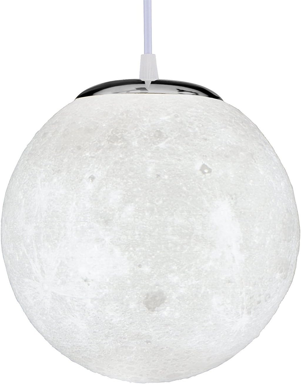 HAIXIANG 7 inch 3D Printing Moon Pendant Lamp Ceiling Lighting Chandelier LED Light Fixtures Kids Room Christmas Gift Bedroom