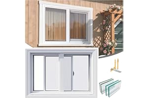 Basement Horizontal Sliding Window, Lockable Aluminum Sliding Windows, Slider Window for Houses Ensure Air Circulation, with 