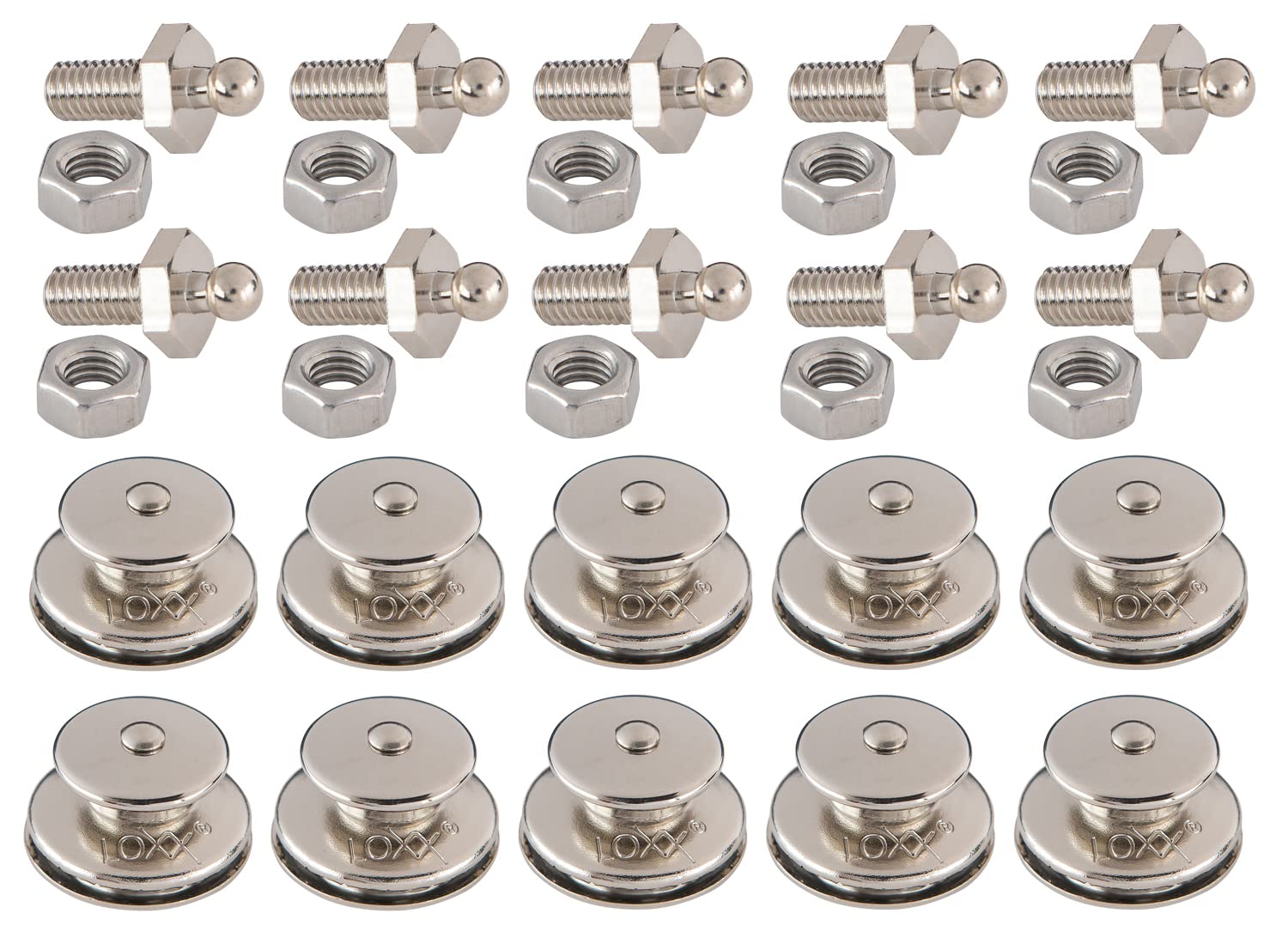 New Marine LOXX Set of 10 upper parts + threaded screws M5 x 10