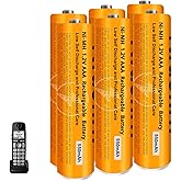 6 Pack NI-MH AAA Rechargeable Battery for Panasonic 1.2V 550mah AAA Rechargeable Batteries for Cordless Phones Handset, Remot