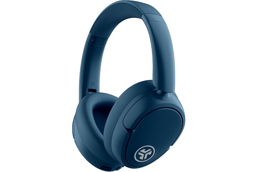 JLab JBuds Lux ANC, Over Ear Headphones, Active Noise Cancelling, Bluetooth, Limited Edition Navy