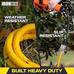 Iron Forge Cable 25 ft Yellow Extension Cord